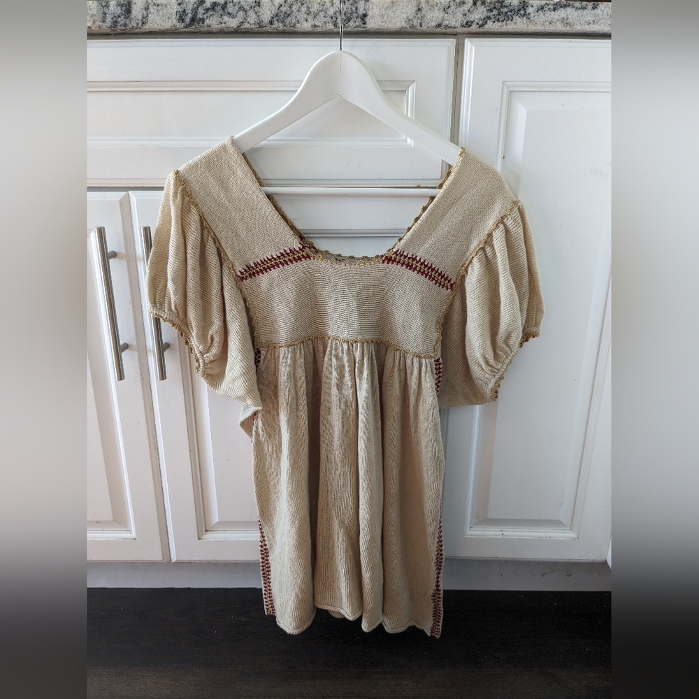 Anthropologie Mes Demoiselles boho tribal Lightweight Spring sweater siz…